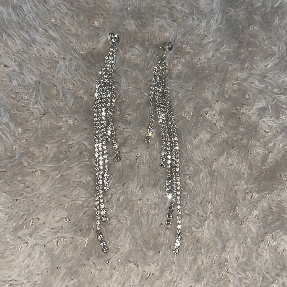 silver dangly earrings